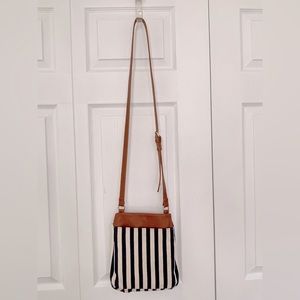 Francesca’s Small Crossbody Bag (Striped Canvas)